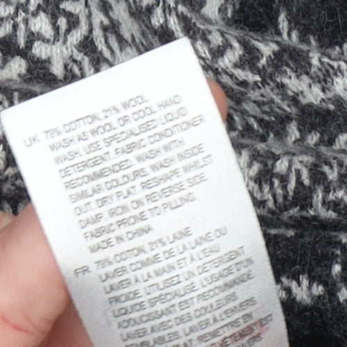 White Stuff Women's Grey Floral Knit Jumper Dress Size 8