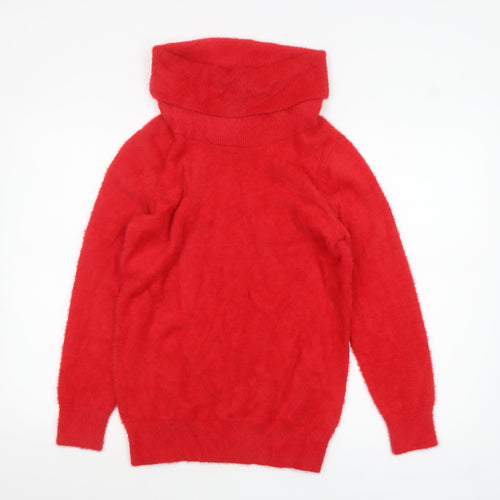 Klass Women Red Roll Neck Long Sleeve Knit Jumper Size S