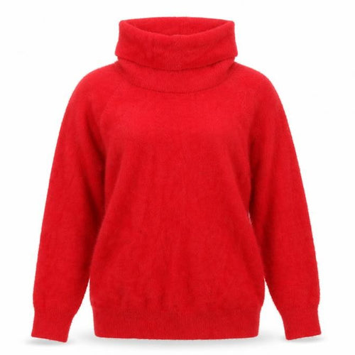 Klass Women Red Roll Neck Long Sleeve Knit Jumper Size S