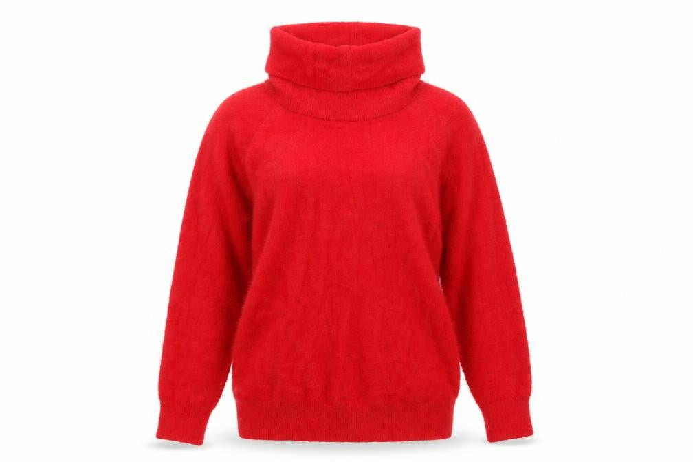 Klass Women Red Roll Neck Long Sleeve Knit Jumper Size S