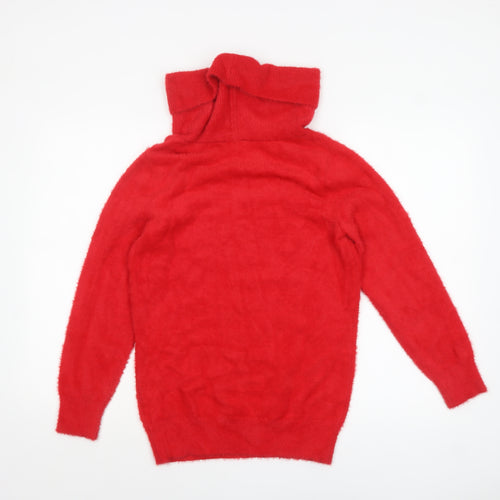 Klass Women Red Roll Neck Long Sleeve Knit Jumper Size S