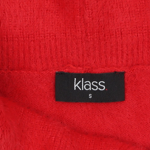 Klass Women Red Roll Neck Long Sleeve Knit Jumper Size S