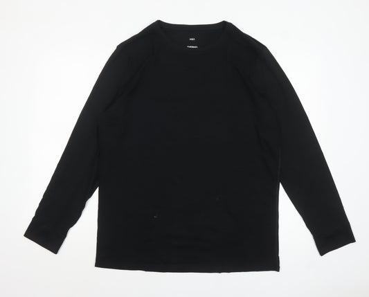 Marks and Spencer Men's Black Thermal Long Sleeve Top XL