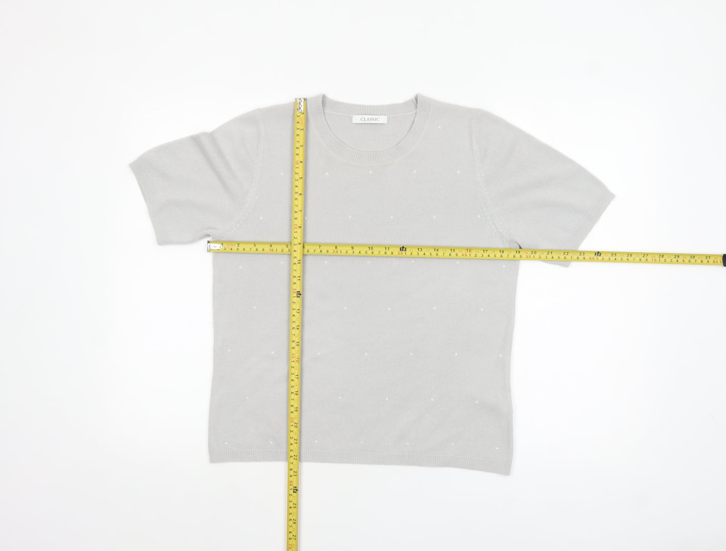 Marks and Spencer Women’s Grey Short Sleeve Pullover Jumper Size 12