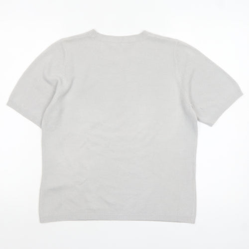 Marks and Spencer Women’s Grey Short Sleeve Pullover Jumper Size 12
