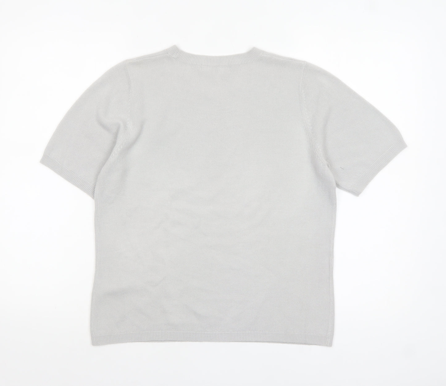 Marks and Spencer Women’s Grey Short Sleeve Pullover Jumper Size 12