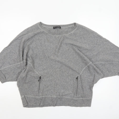 Marks and Spencer Women's Grey 3/4 Sleeve Knit Jumper Size 14