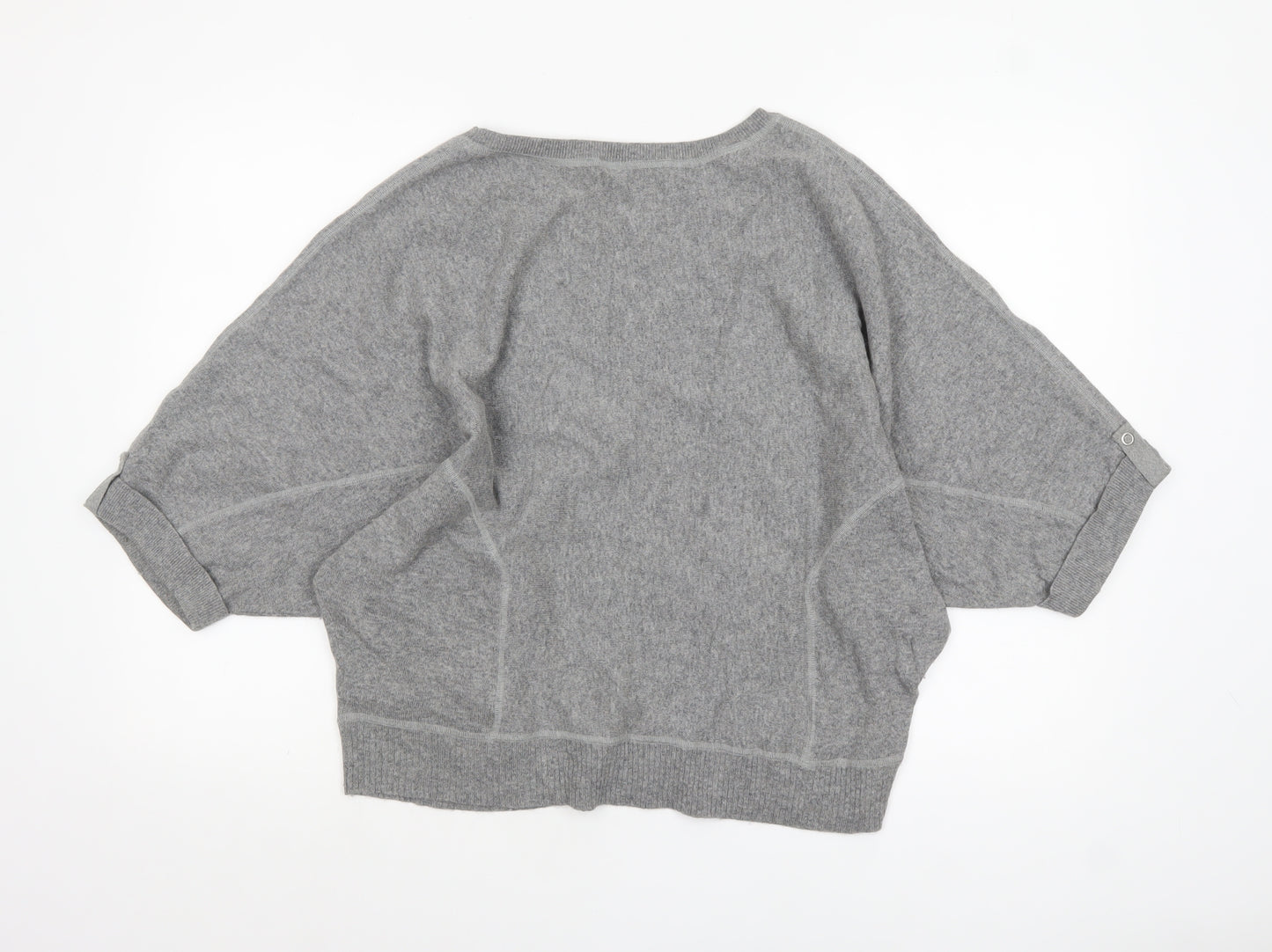 Marks and Spencer Women's Grey 3/4 Sleeve Knit Jumper Size 14