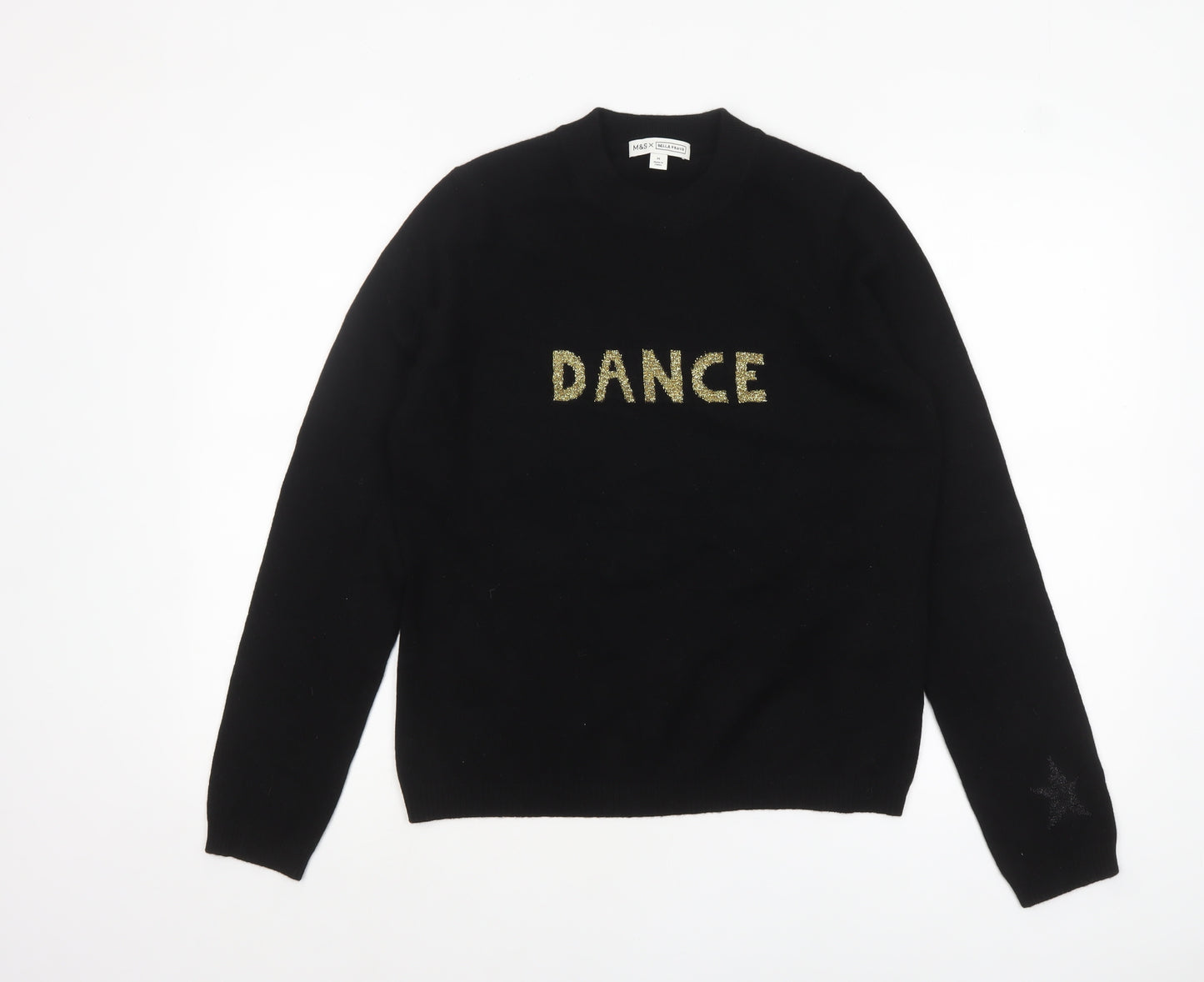 Marks and Spencer Women’s Black Cashmere Dance Pullover Jumper M