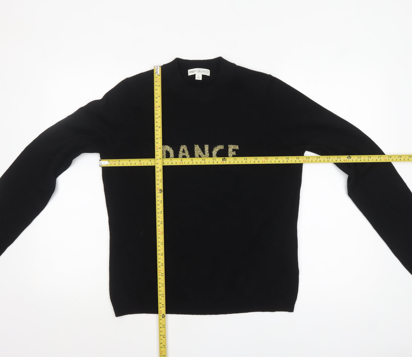 Marks and Spencer Women’s Black Cashmere Dance Pullover Jumper M