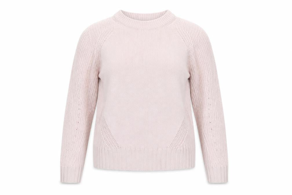 Marks and Spencer Women's Pink XS Cotton Chunky Knit Jumper