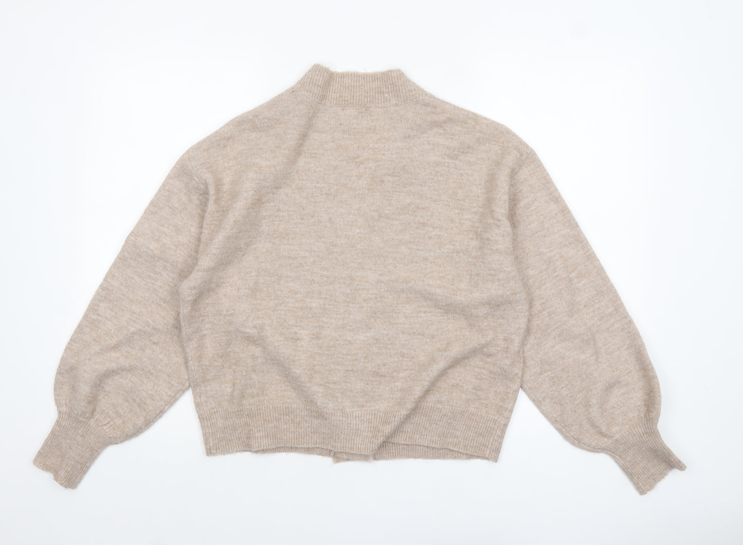 ASOS Design Womens Beige Cardigan UK 6 V-Neck Long Sleeve Knit