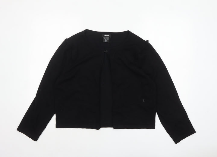 DKNY Womens Black XL Knit Cardigan Long Sleeve Round Neck