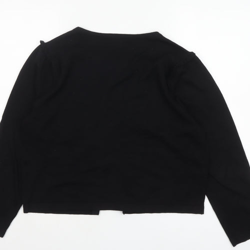 DKNY Womens Black XL Knit Cardigan Long Sleeve Round Neck