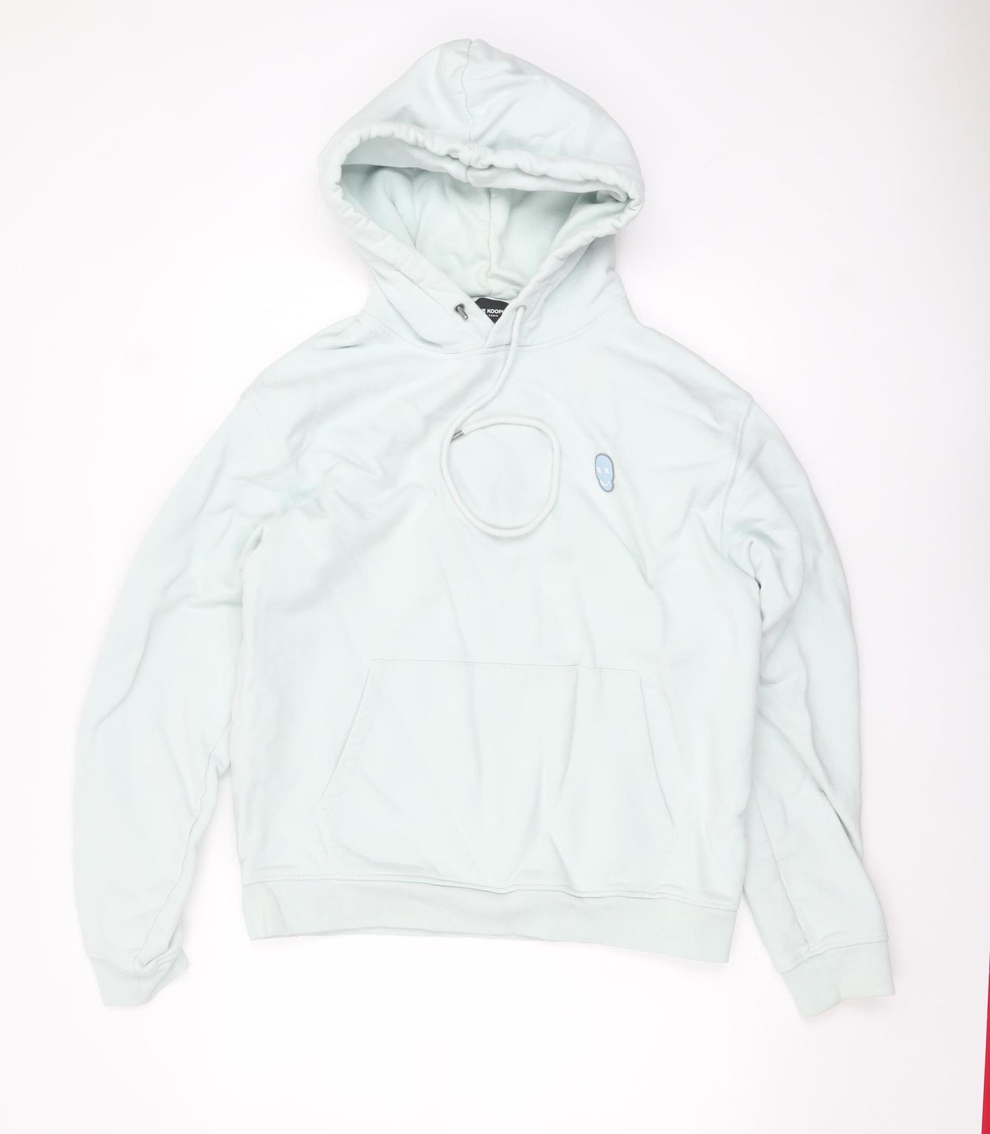 The Kooples Men's White Pullover Hoodie Size M Cotton Fleece
