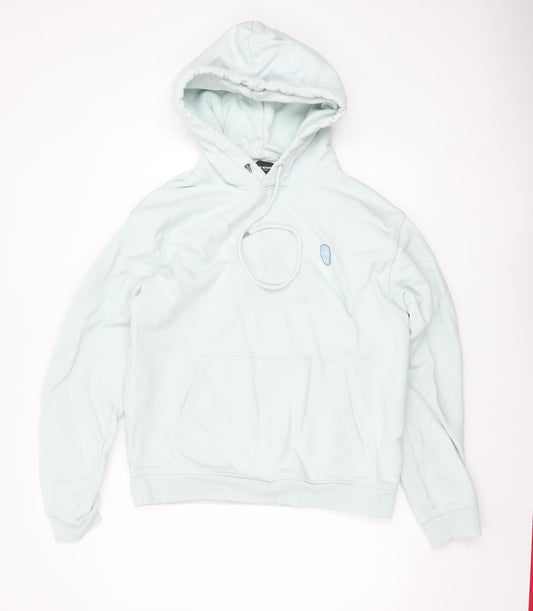 The Kooples Men's White Pullover Hoodie Size M Cotton Fleece