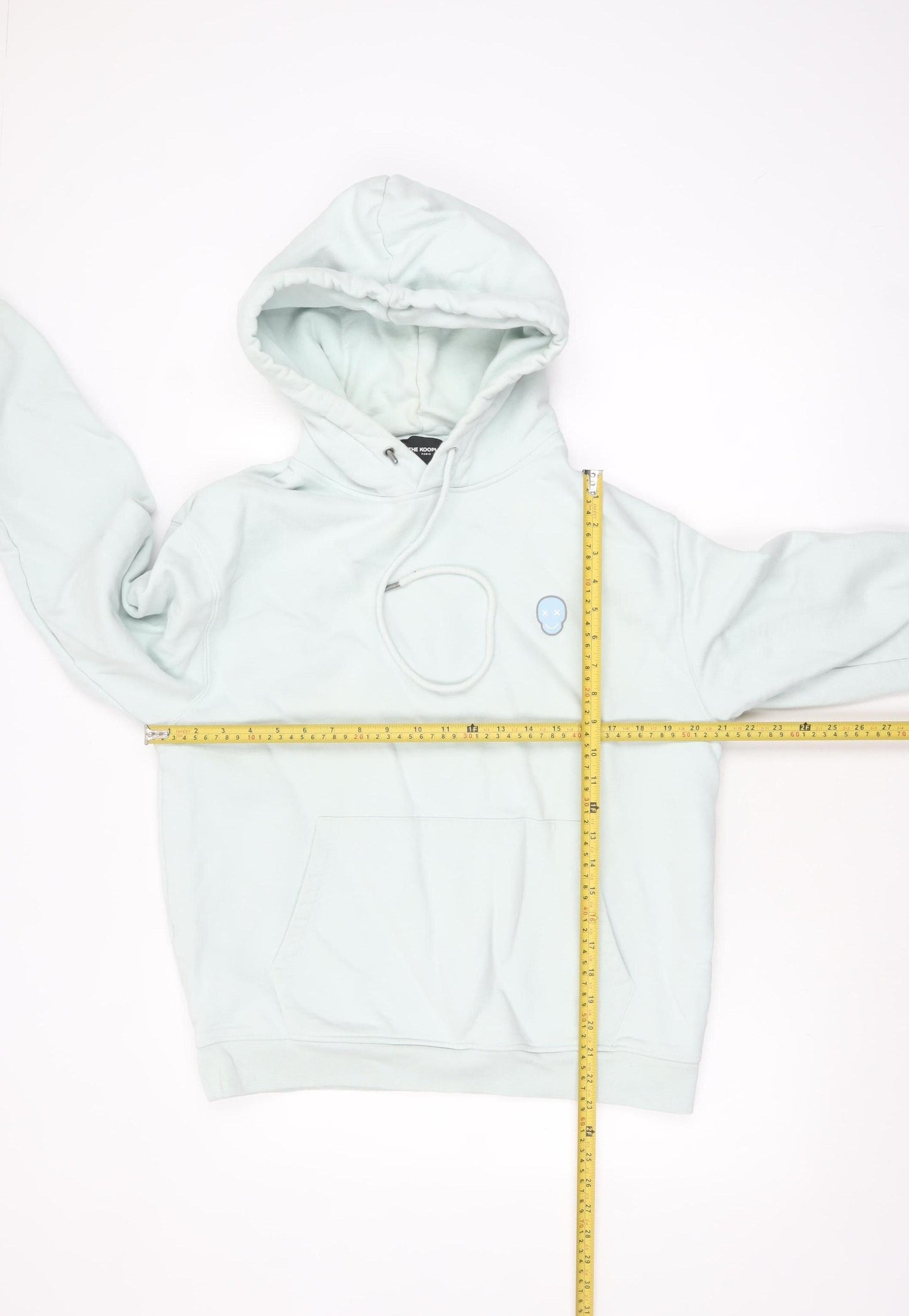 The Kooples Men's White Pullover Hoodie Size M Cotton Fleece