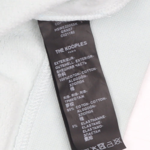 The Kooples Men's White Pullover Hoodie Size M Cotton Fleece