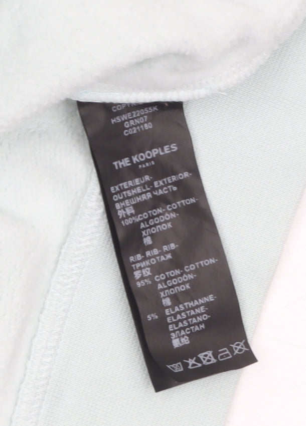 The Kooples Men's White Pullover Hoodie Size M Cotton Fleece