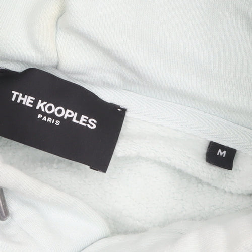 The Kooples Men's White Pullover Hoodie Size M Cotton Fleece