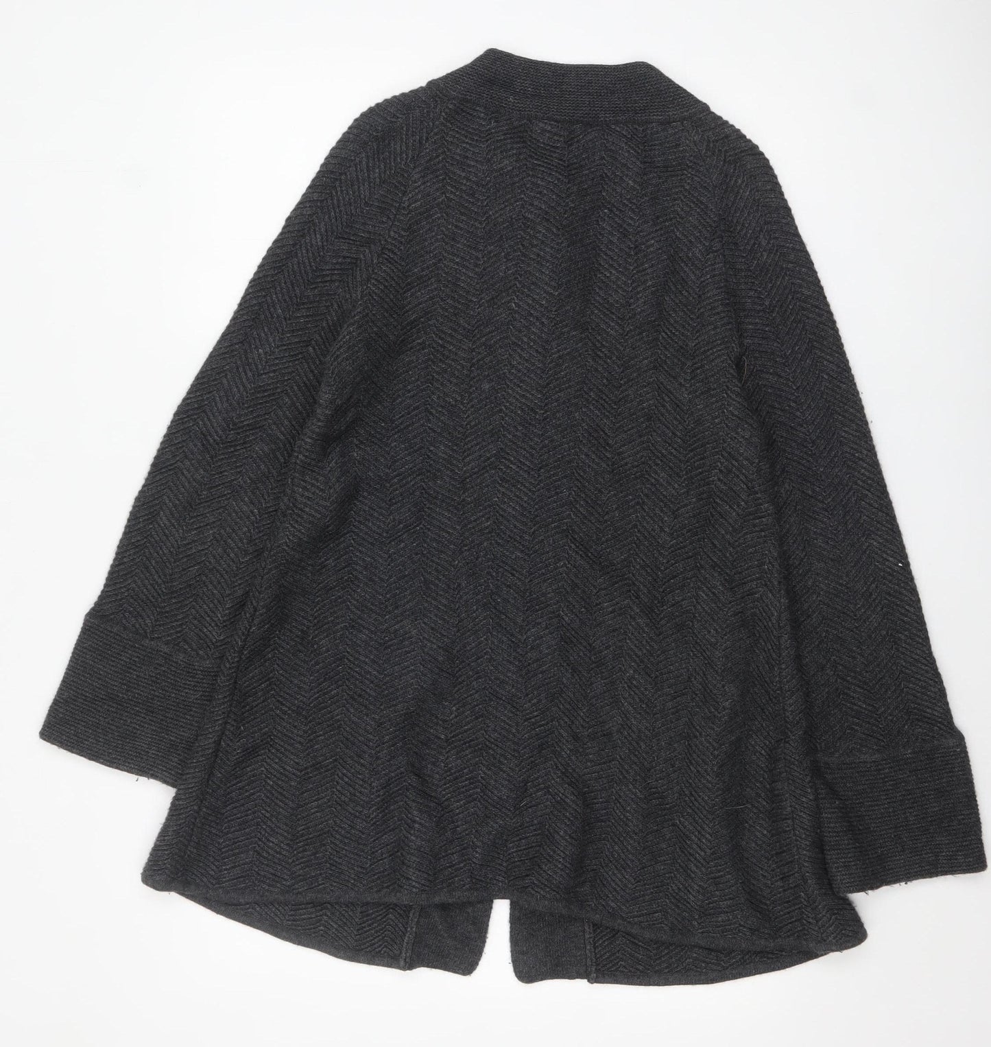 Caroline Charles Women’s Grey Wool Blend Button Cardigan Size 2