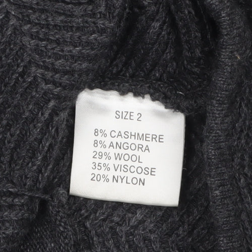 Caroline Charles Women’s Grey Wool Blend Button Cardigan Size 2