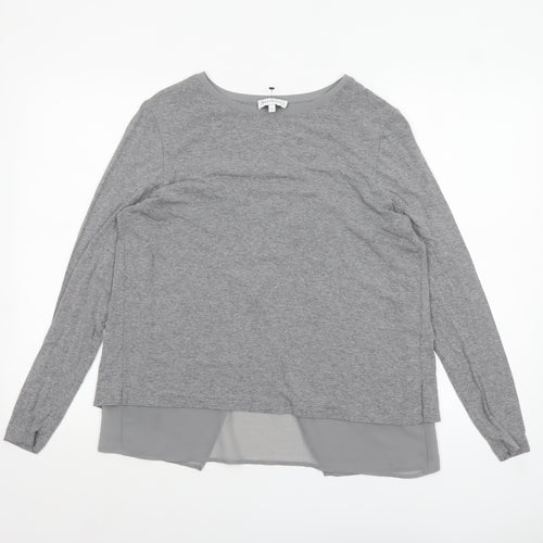Warehouse Women Grey Long Sleeve Tunic Blouse UK 10 Viscose Elastane