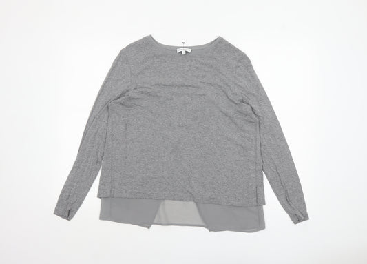 Warehouse Women Grey Long Sleeve Tunic Blouse UK 10 Viscose Elastane