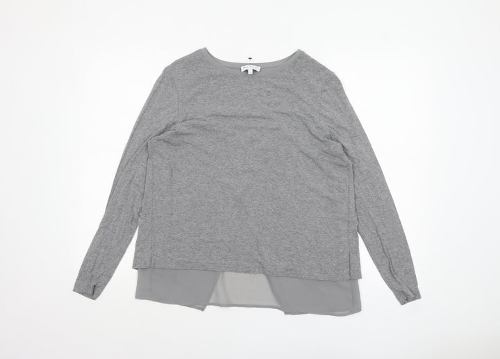 Warehouse Women Grey Long Sleeve Tunic Blouse UK 10 Viscose Elastane