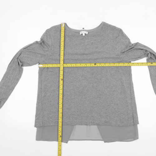 Warehouse Women Grey Long Sleeve Tunic Blouse UK 10 Viscose Elastane