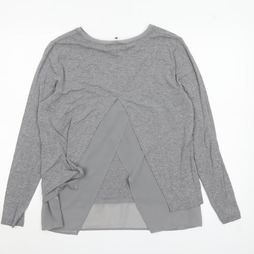 Warehouse Women Grey Long Sleeve Tunic Blouse UK 10 Viscose Elastane
