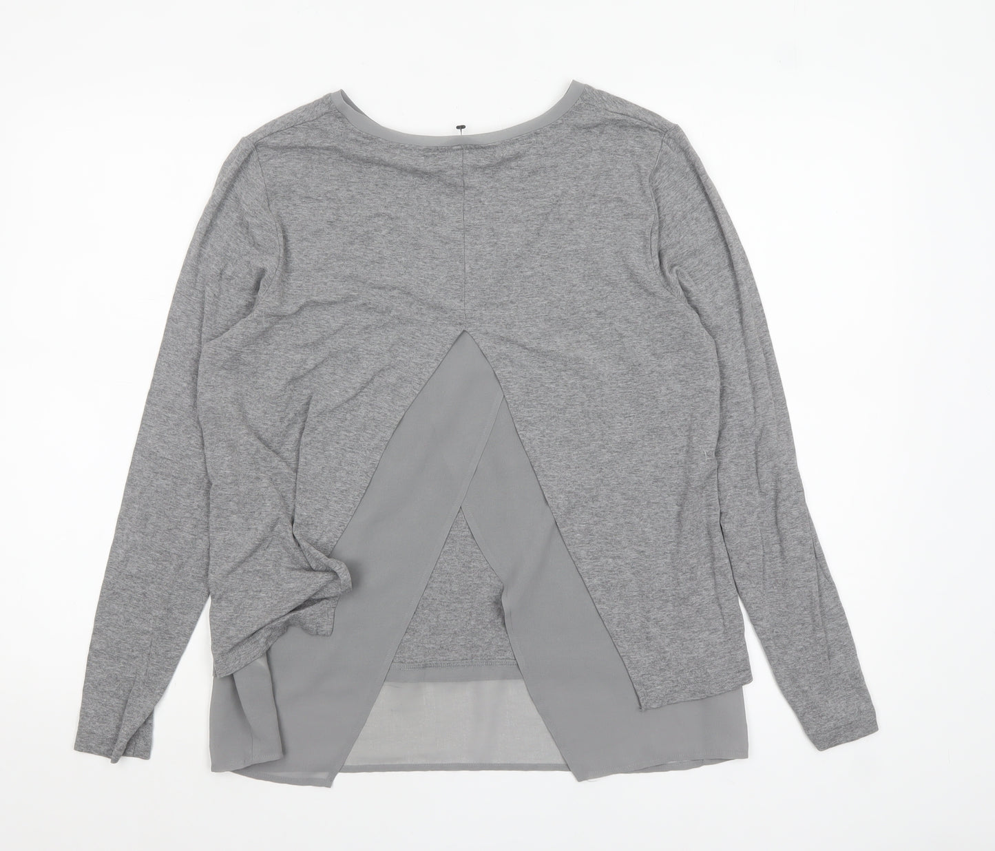 Warehouse Women Grey Long Sleeve Tunic Blouse UK 10 Viscose Elastane