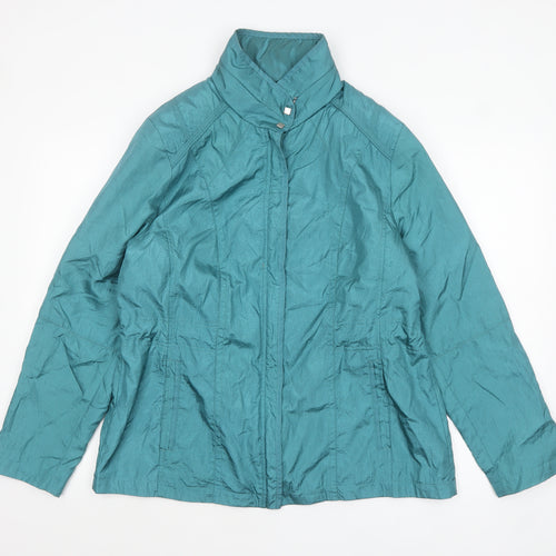 Klass Womens Sea Green Lightweight Zip Jacket Size 16