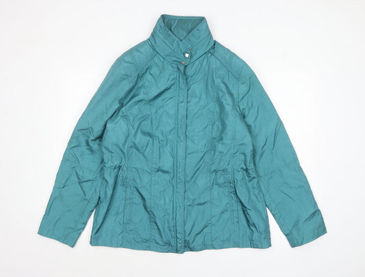 Klass Womens Sea Green Lightweight Zip Jacket Size 16