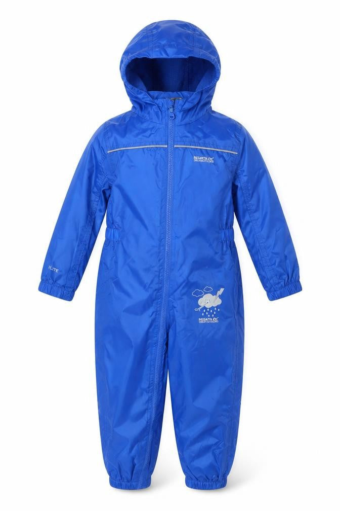 Regatta Boys Blue Waterproof Hooded Rain Snowsuit 4-5 Years