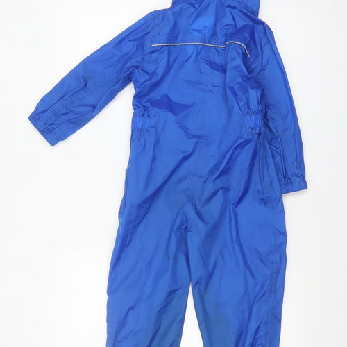 Regatta Boys Blue Waterproof Hooded Rain Snowsuit 4-5 Years