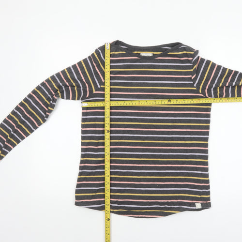 Fat Face Women's Multicoloured Stripe Breton Long Sleeve Cotton Top Size 8