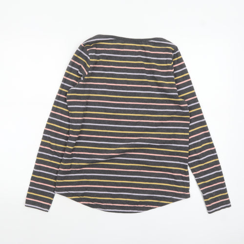 Fat Face Women's Multicoloured Stripe Breton Long Sleeve Cotton Top Size 8