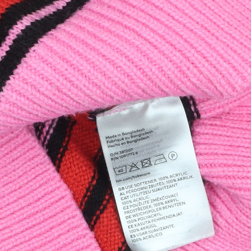 H&M Divided Women's Multicoloured Striped Crew Neck Pullover Jumper XS