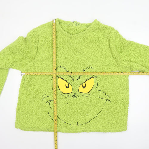 The Grinch Womens Green Fleece Pyjama Top 2XL Plus Size Winter
