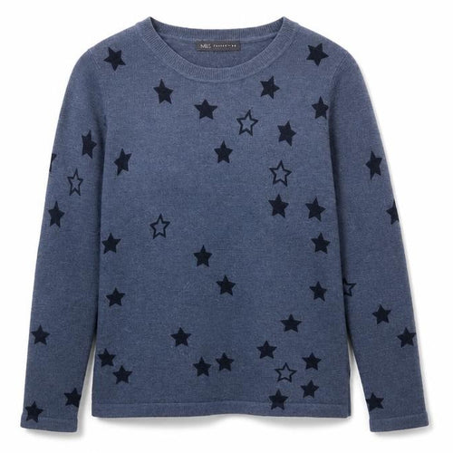 Marks and Spencer Women’s Blue Star Knit Jumper Size 12