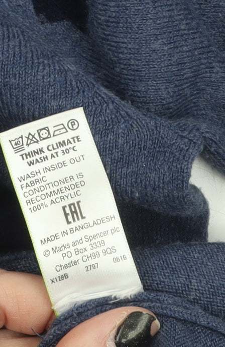 Marks and Spencer Women’s Blue Star Knit Jumper Size 12