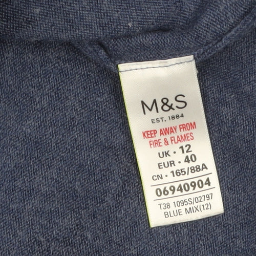 Marks and Spencer Women’s Blue Star Knit Jumper Size 12