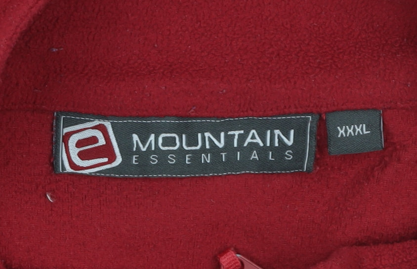 Mountain Essentials Men's Red 3XL Fleece 1/4 Zip Pullover Sweatshirt