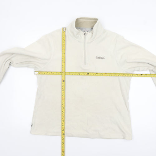 Regatta Great Outdoors Women Beige 1/2 Zip Fleece Sweatshirt UK 16