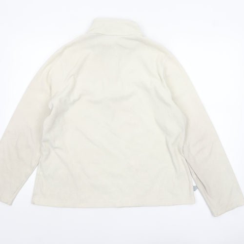 Regatta Great Outdoors Women Beige 1/2 Zip Fleece Sweatshirt UK 16