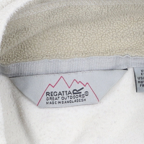 Regatta Great Outdoors Women Beige 1/2 Zip Fleece Sweatshirt UK 16
