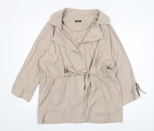 Roman Women’s Beige Mid-Length Belted Trench Coat Size 16