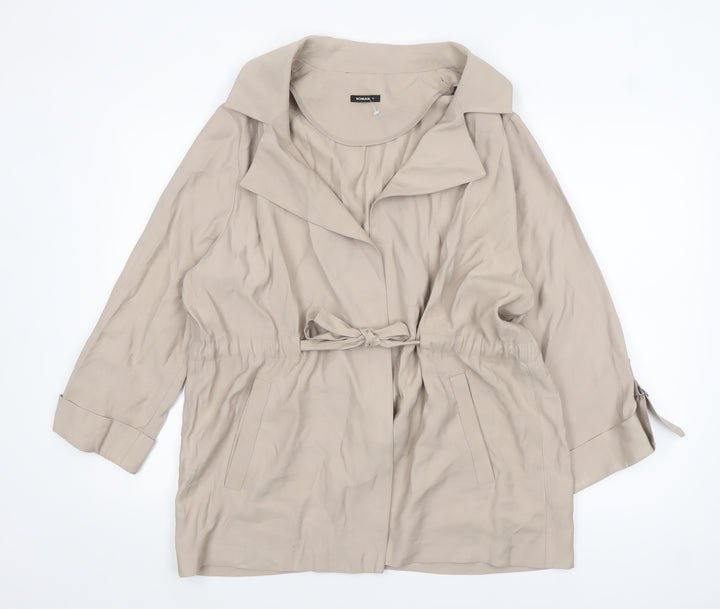 Roman Women’s Beige Mid-Length Belted Trench Coat Size 16