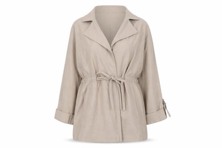 Roman Women’s Beige Mid-Length Belted Trench Coat Size 16